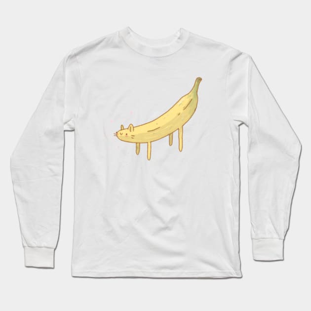 Banana Cat Long Sleeve T-Shirt by odsanyu